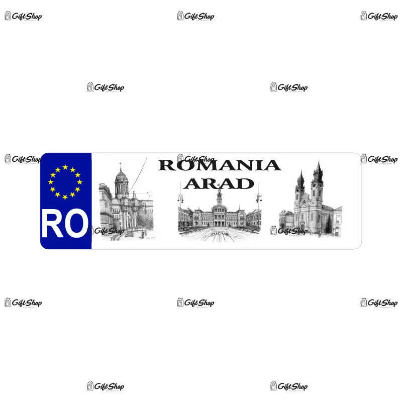 Arad romania model 1, indicator masina, dimensiune 200x60 mm